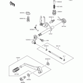 Схема вузла: Перемикач передач для Kawasaki ZR750 Zephyr