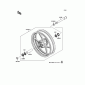 Схема узла: Ступица переднего колеса для Kawasaki KLZ1000 Versys 1000