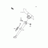 Схема вузла: Бічна підніжка для Kawasaki BJ250