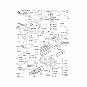 Схема вузла: Air cleaner(1/2) для Kawasaki ZX1100 Ninja ZX-11