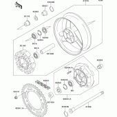 Схема узла: Ступица заднего колеса для Kawasaki ZX1100 ZZ-R1100