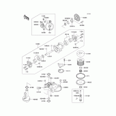 Схема узла: Масляный насос & Масляный фильтр (1/2) для Kawasaki ZX1100 Ninja ZX-11