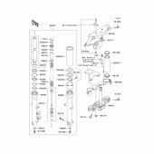 Схема вузла: Вилка передньої осі для Kawasaki VN800 Vulcan 800 Drifter