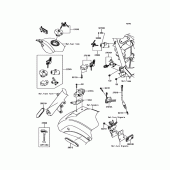Схема вузла: Ignition Switch/Locks/Reflectors для Kawasaki VN900 Vulcan 900 Classic