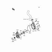 Схема вузла: Водяний помпа для Kawasaki EX400 Ninja 400R ABS