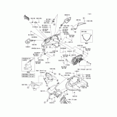 Схема узла: Облицовочные элементы для Kawasaki EX250 Ninja 250