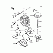 Схема вузла: Комплектуючі карбюратора для Kawasaki ZX400 ZXR400
