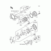 Схема узла: Масляный насос & Масляный фильтр для Kawasaki BJ250 Estrella