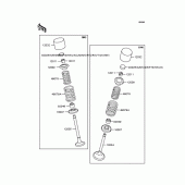 Схема вузла: Рокер & Клапан для Kawasaki ZR750 Zephyr