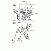 Схема узла: Передний тормозной цилиндр для Kawasaki ZG1200 Voyager XII