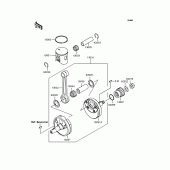 Схема вузла: Crankshaft/piston для Kawasaki KX125