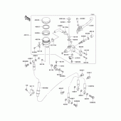 Схема узла: Передний тормозной цилиндр для Kawasaki ZX1000 Ninja ZX-10R