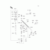 Схема узла: Задний тормозной цилиндр для Kawasaki ZX750 Ninja ZX-7