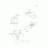 Схема вузла: Decals(green/white)(zx900-b3) для Kawasaki ZX900 Ninja ZX-9R