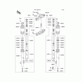 Схема узла: Вилка передней оси для Kawasaki KL250 KL250 Super Sherpa