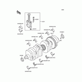 Схема вузла: Колінчастий вал для Kawasaki ZR1100 Zephyr 1100