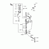 Схема вузла: Задній гальмівний циліндр для Kawasaki ZG1000 Concours