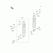Схема вузла: Підвіска/амортизатор для Kawasaki ER500 ER-5