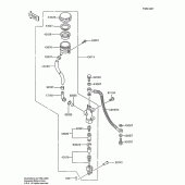 Схема узла: Задний тормозной цилиндр для Kawasaki ZX600 Ninja 600R