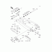 Схема вузла: Задній важіль (Маятник) для Kawasaki KX125