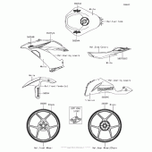 Схема вузла: Decals(White)(Fhf) для Kawasaki ZX636 Ninja ZX-6R ABS