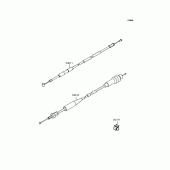 Схема узла: Тросики для Kawasaki KX125