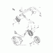 Схема вузла: Генератор та РР для Kawasaki EX250 Ninja 250