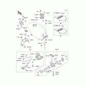 Схема узла: Топливный бак(1/2)(ex500-d1) для Kawasaki EX500 GPZ500S