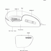 Схема вузла: Decals(red/graystone)(c7p) для Kawasaki EJ650 W650
