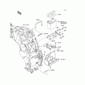 Схема вузла: Ящик акумуляторної батареї для Kawasaki ZX1400 Ninja ZX-14