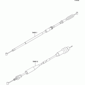 Схема узла: Тросики для Kawasaki KX125