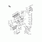 Схема узла: Воздушный фильтр для Kawasaki ZX1100 GPZ1100
