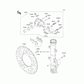 Схема вузла: Переднє гальмо для Kawasaki EX250 Ninja 250