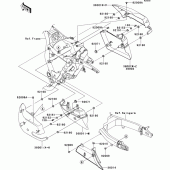 Схема вузла: Side covers/chain cover(1/2) для Kawasaki VN1700 Vulcan 1700 Voyager