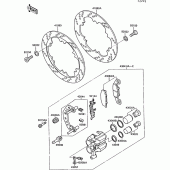 Схема узла: Передний тормоз для Kawasaki ZX1000 ZX-10