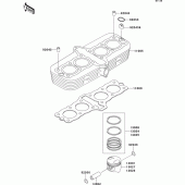 Схема вузла: Циліндр & Поршень для Kawasaki ZR750 ZR-7