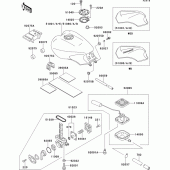Схема вузла: Паливний бак(1/2) для Kawasaki ZG1000 Concours