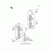 Схема вузла: Підвіска/задній амортизатор для Kawasaki ZR1200 ZRX1200R