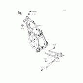 Схема узла: Рама для Kawasaki KX250/ KX252 KX250