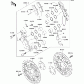 Схема узла: Передний тормоз для Kawasaki ZR1200 ZRX1200