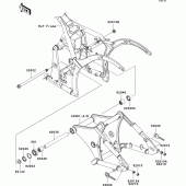 Схема узла: Задний рычаг (Маятник) для Kawasaki VN900 VN900 Classic