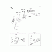 Схема вузла: Кермо & Пульт управління рульовим для Kawasaki ZX1100 ZZ-R1100