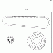 Схема вузла: Chain kit для Kawasaki ZX900 Ninja ZX-9R