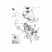 Схема узла: Топливный бак для Kawasaki BX250 NINJA 250SL