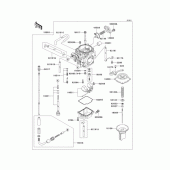 Схема вузла: Карбюратор для Kawasaki KL250 KL250 Super Sherpa