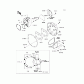 Схема вузла: Right engine cover(s) для Kawasaki EJ800 W800