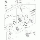 Схема узла: Starter motor для Kawasaki ZX1100 ZZ-R1100