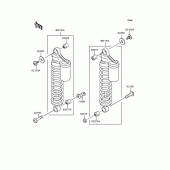 Схема узла: Подвеска/Задний амортизатор для Kawasaki ZR400 Zephyr X