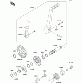 Схема вузла: Kickstarter mechanism для Kawasaki KX125