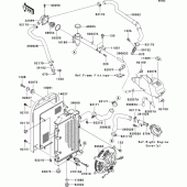 Схема вузла: Радіатор (1/2) для Kawasaki VN1600 VN1600 Mean Streak
